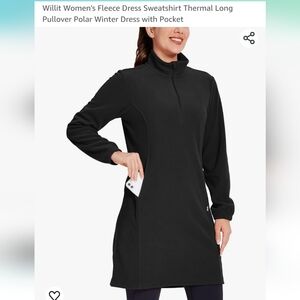 Nwt willit Womens fleece dress long sweatshirt pullover